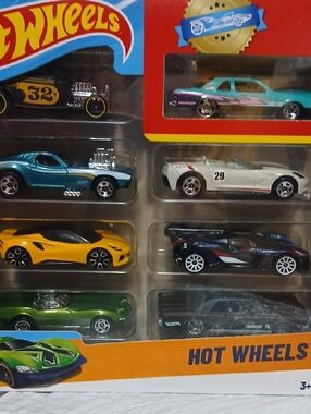 8-Pack Assorted Hot Wheels Cars -Has the exclusive 65 Pontiac GTO
